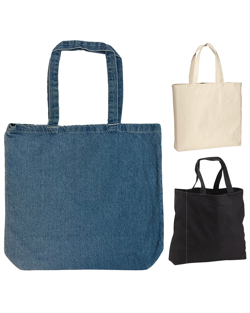 72 ct Heavy Cotton Denim Convention Tote Bag - By Case