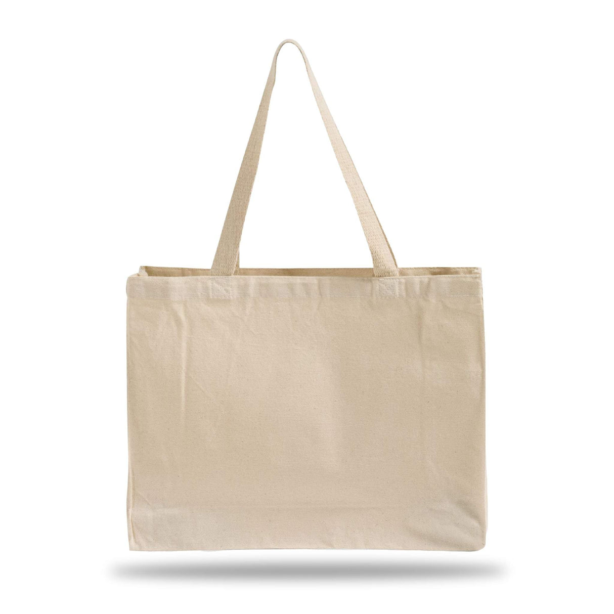 Full Gusset Heavy Canvas Affordable Horizontal Tote Bags - TF275