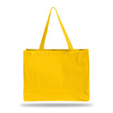 Full Gusset Heavy Canvas Affordable Horizontal Tote Bags - TF275