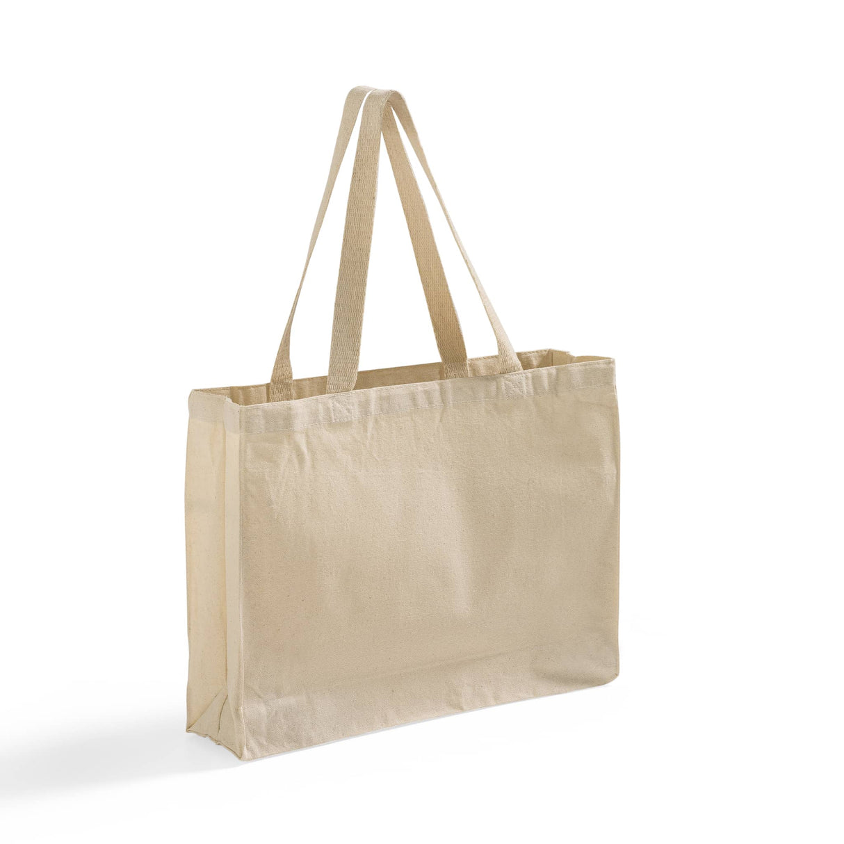 Full Gusset Heavy Canvas Affordable Horizontal Tote Bags - TF275