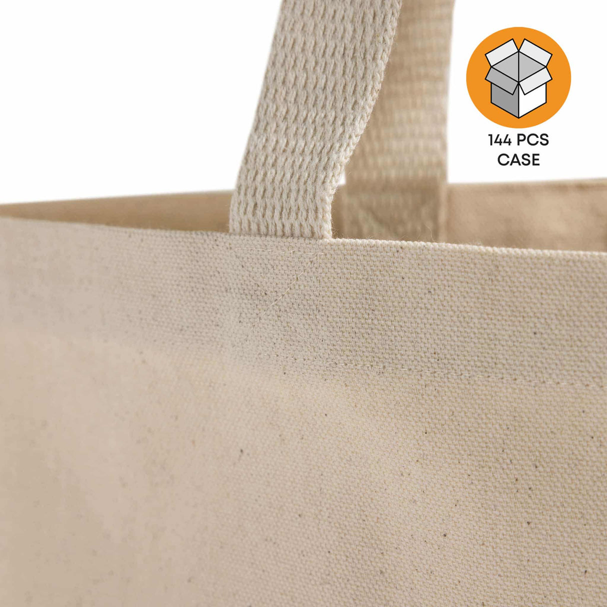 144 ct High Quality Promotional Canvas Tote Bags w/Gusset - By Case