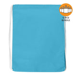 12 ct Economical Sport Cotton Drawstring Bag Cinch Packs - By Dozen