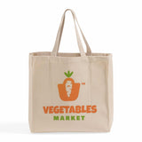 Over-the-Shoulder Cotton Twill Grocery Tote Bags Customized - Personalized Tote Bags With Your Logo - TF280