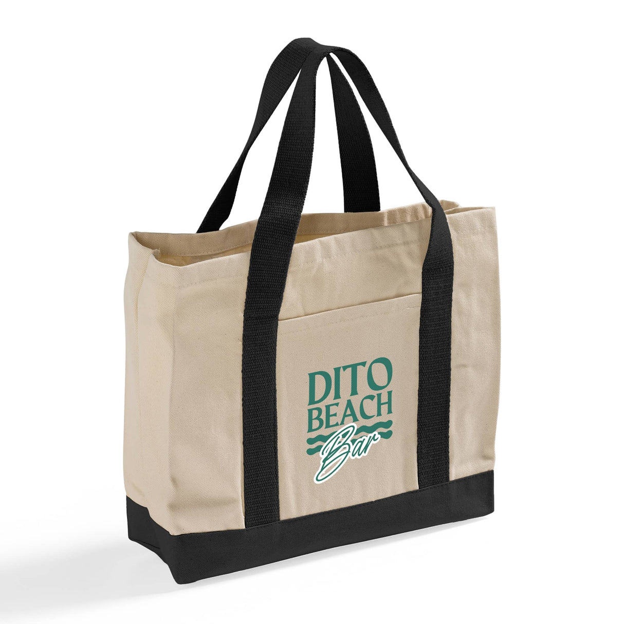 Heavy Canvas Twill Two Tone Shopping Tote Bags Customized - Personalized Tote Bags With Your Logo - TF285