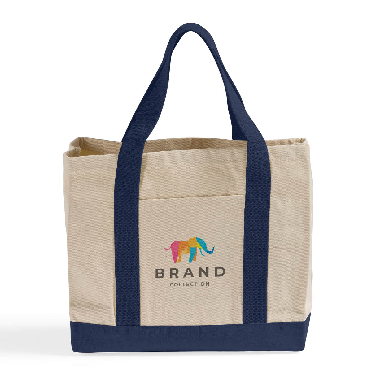 Heavy Canvas Twill Two Tone Shopping Tote Bags Customized - Personalized Tote Bags With Your Logo - TF285