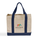 Heavy Canvas Twill Two Tone Shopping Tote Bags Customized - Personalized Tote Bags With Your Logo - TF285