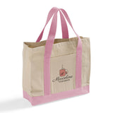 Heavy Canvas Twill Two Tone Shopping Tote Bags Customized - Personalized Tote Bags With Your Logo - TF285
