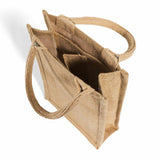 two divider jute wine bag
