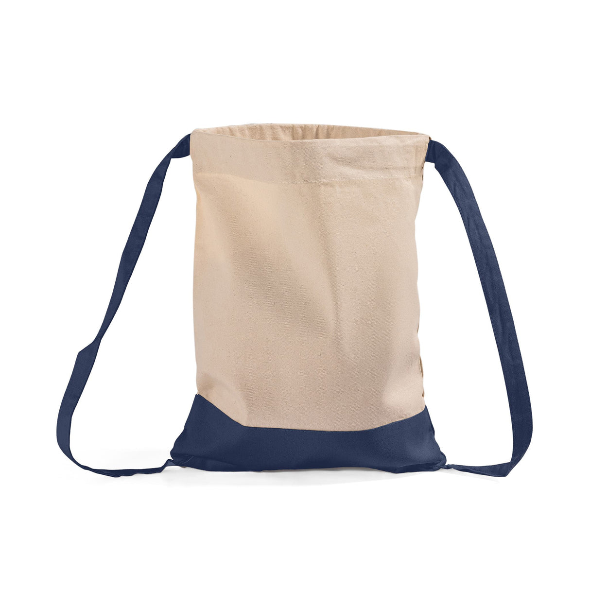 Two Tone Navy Canvas Backpack