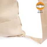 12 ct Two Tone Canvas Sport Backpacks / Wholesale Drawstring Bags - By Dozen