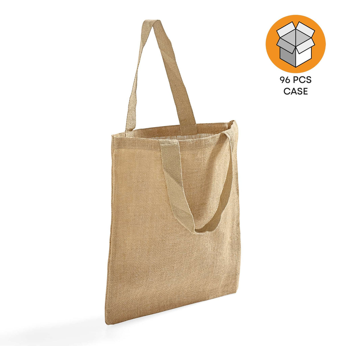 96 ct Wholesale Burlap Bags - Promotional Jute Tote Bags - By Case