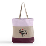 Customized Heavy Canvas Tote Bags Tri-Color - Personalized Tri-Color Tote Bags With Your Logo - TG259