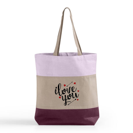 Customized Heavy Canvas Tote Bags Tri-Color - Personalized Tri-Color Tote Bags With Your Logo - TG259