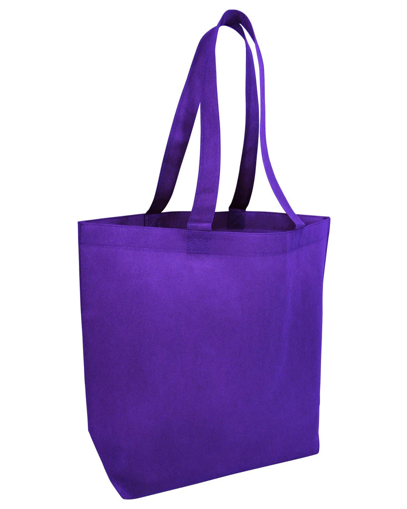 300 ct Economical Promotional Large Tote Bags with Bottom Gusset - By Case