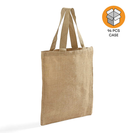 96 ct Wholesale Burlap Bags - Promotional Jute Tote Bags - By Case