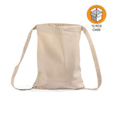 72 ct Two Tone Canvas Sport Backpacks / Wholesale Drawstring Bags - By Case