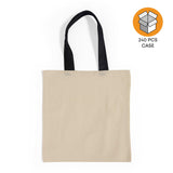 240 ct Wholesale Tote Bags With Color Handles 100% Cotton - By Case