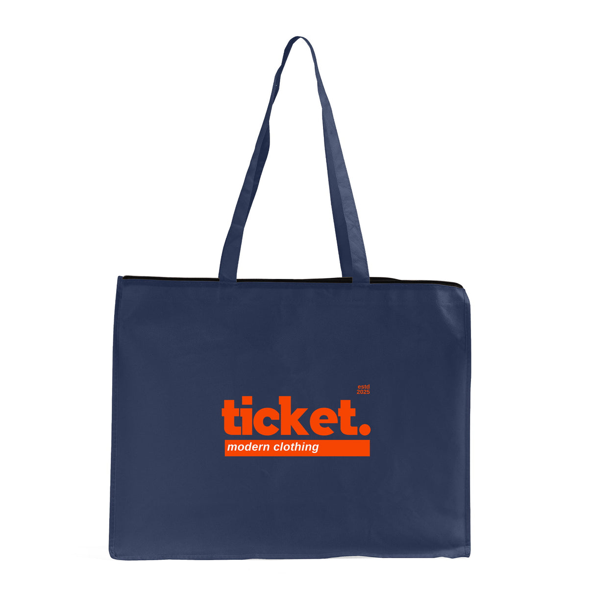 Zippered Large Custom Shopping Tote Bags - Your Logo Tote Bags