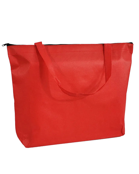 50 ct Zippered Promo Convention Tote Bag with Gusset - Pack of 50