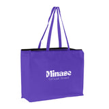 Zippered Large Custom Shopping Tote Bags - Your Logo Tote Bags