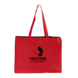 Zippered Large Custom Shopping Tote Bags - Your Logo Tote Bags