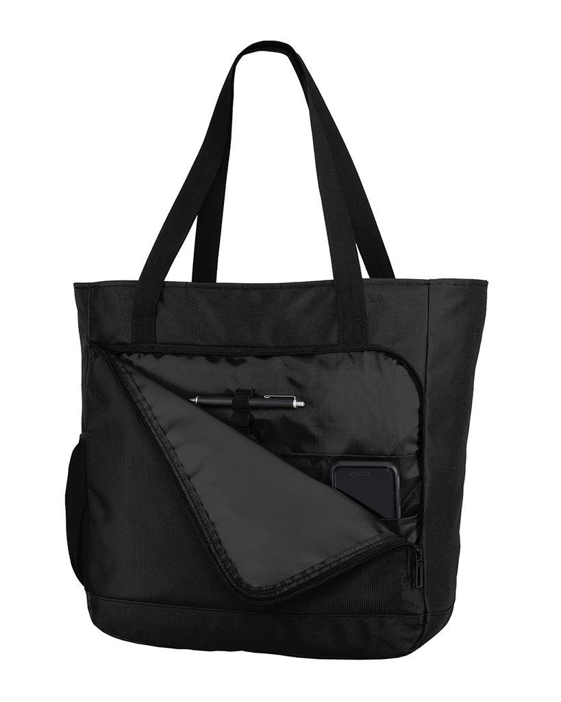 Luxury Poly Canvas City Tote with Laptop Sleeve