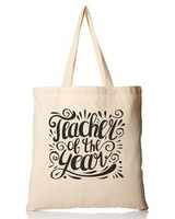 Teacher of the Year Customizable Tote Bag - Teacher's Tote Bags
