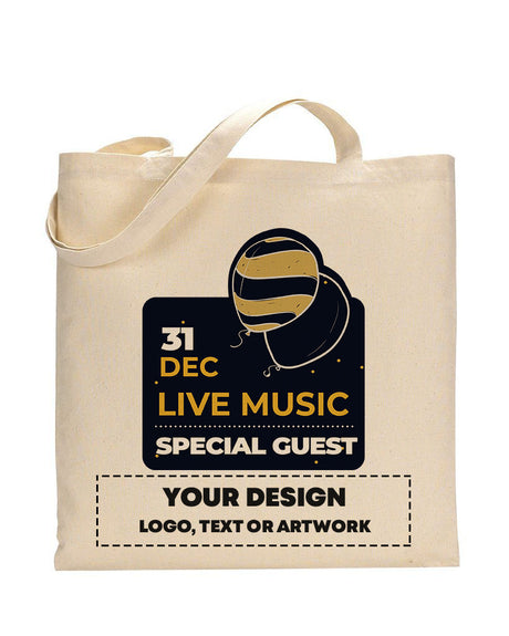 31 Dec Live Music Party Tote Bag - New Year's Tote Bags