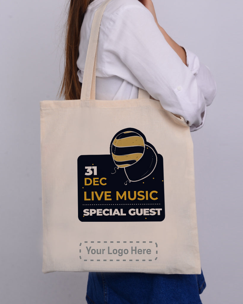 31 Dec Live Music Party Tote Bag - New Year's Tote Bags