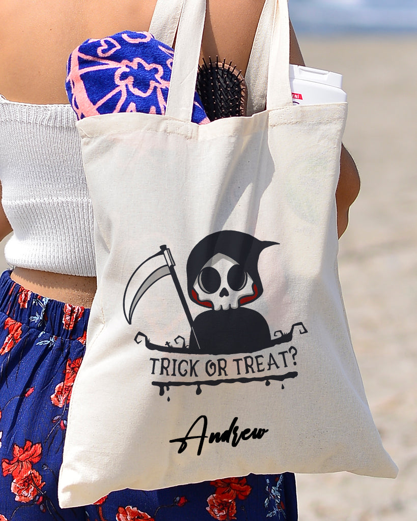 Reaper Trick or Treat? - Halloween Tote Bags