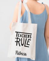 Teaches Rule Customizable Tote Bag - Teacher's Tote Bags