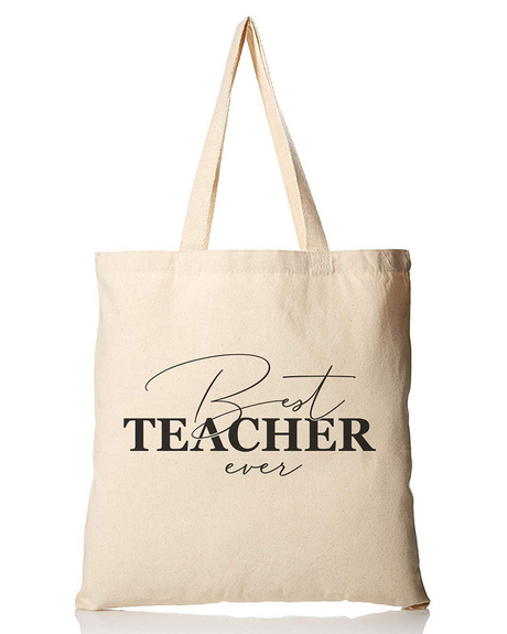 Best Teacher Ever Rule Customizable Tote Bag - Teacher's Tote Bags