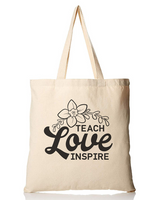 Love Inspire Customizable Tote Bag - Teacher's Tote Bags
