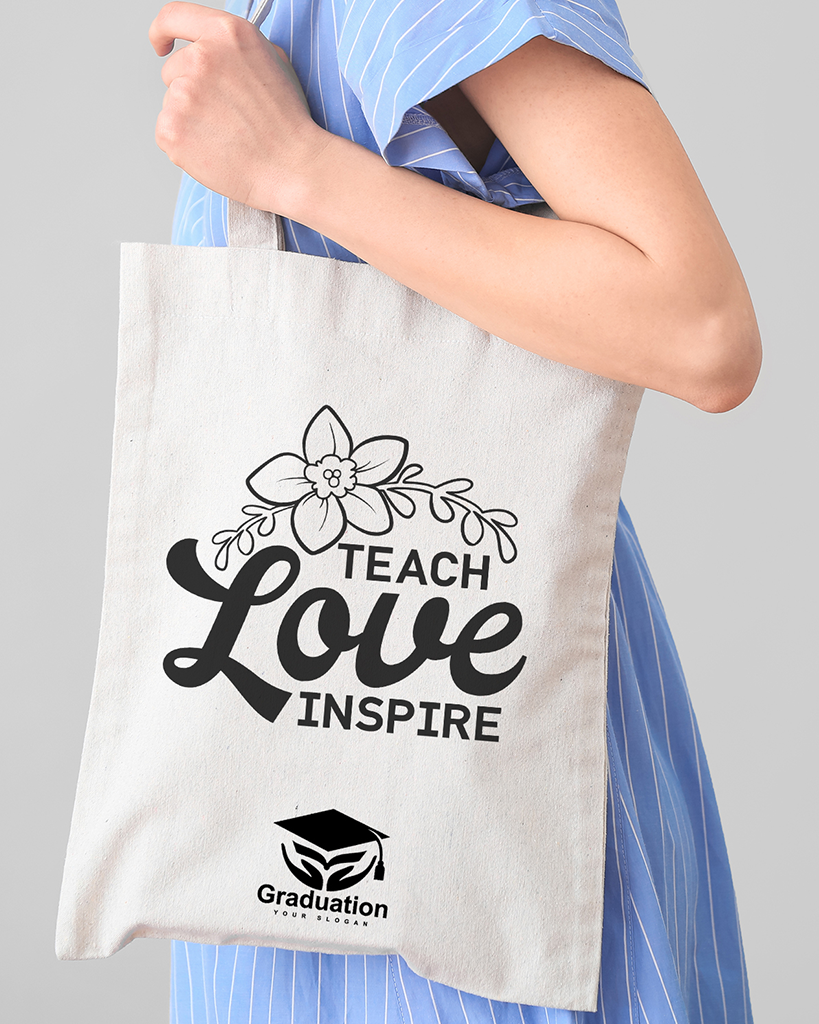 Love Inspire Customizable Tote Bag - Teacher's Tote Bags