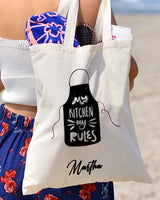 My Kitchen My Rules Design - Bakery Tote Bags
