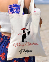 Penguin and Stars Merry Christmas Tote Bag - Christmas Bags