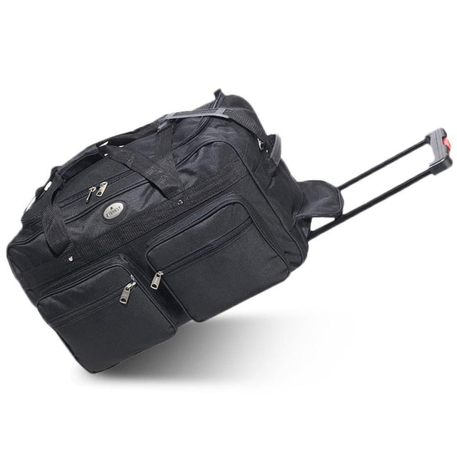 Stylish 22-Inch Wheeled Duffel Affordable, Black by Tote Bag Factory Stylish 22-Inch Wheeled Duffel Affordable, Black by Tote Bag Factory