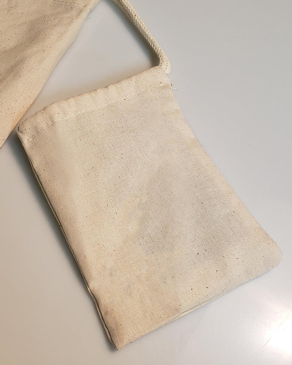 Foldable Cotton Tote Bags w/ Drawstring Pouch - TB118