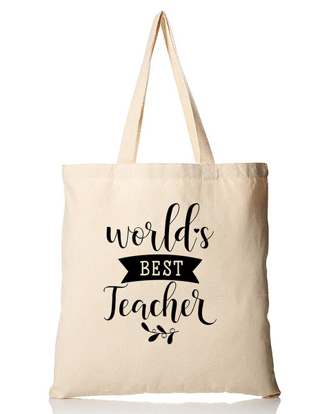 World s Best Teacher Customizable Tote Bag Teacher s Tote Bags