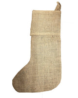 17" Deluxe Jute-Burlap Christmas Stocking with Interior Cotton Lining - CS156 (6 Pack)