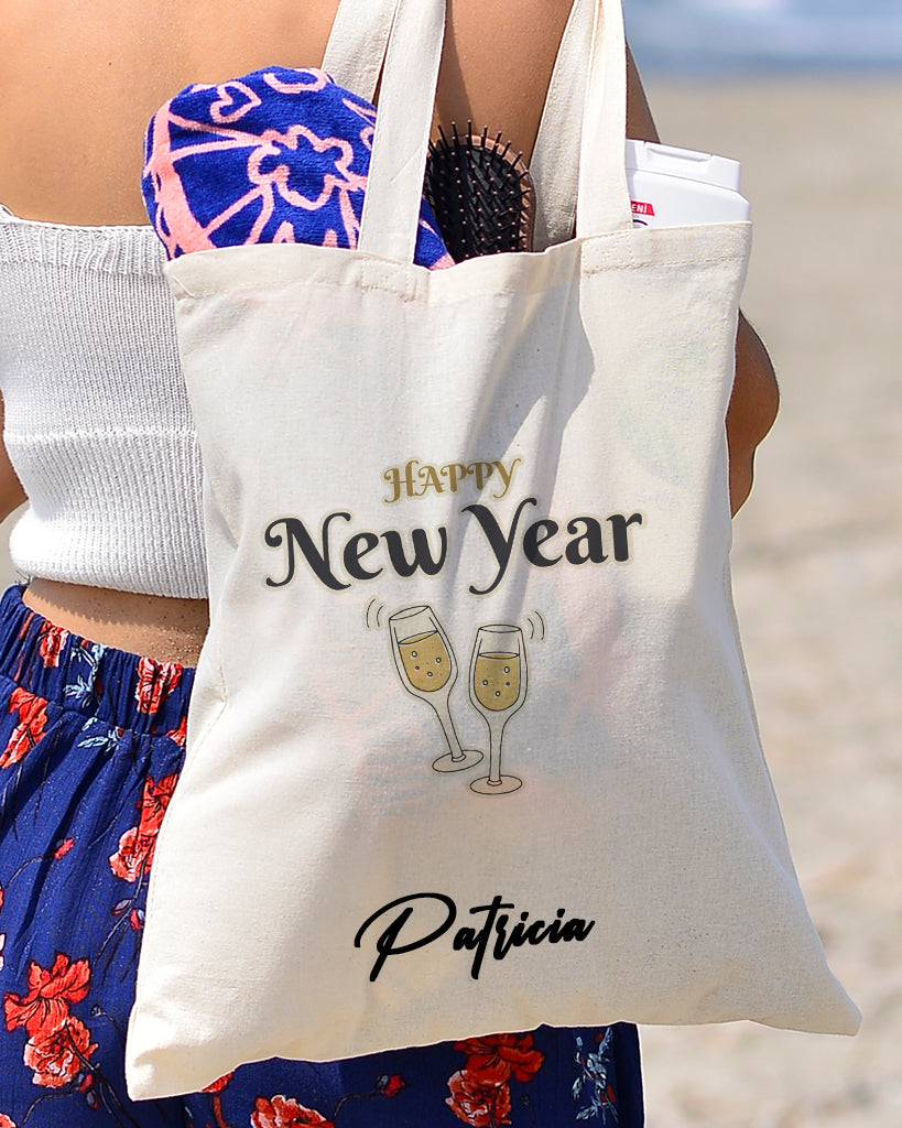 Happy New Year Cheers Tote Bag - New Year's Tote Bags