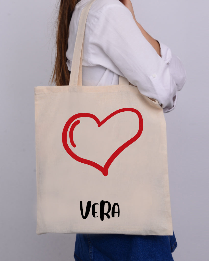 Minimal Love Bag - Valentine's Tote Bag