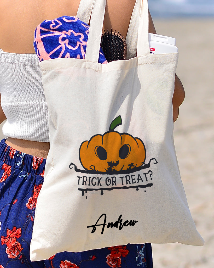 Pumpkin Trick or Treat? - Halloween Tote Bags