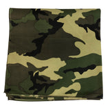 120 ct Woodland Camouflage Pattern Cotton Bandanas - Pack of 120