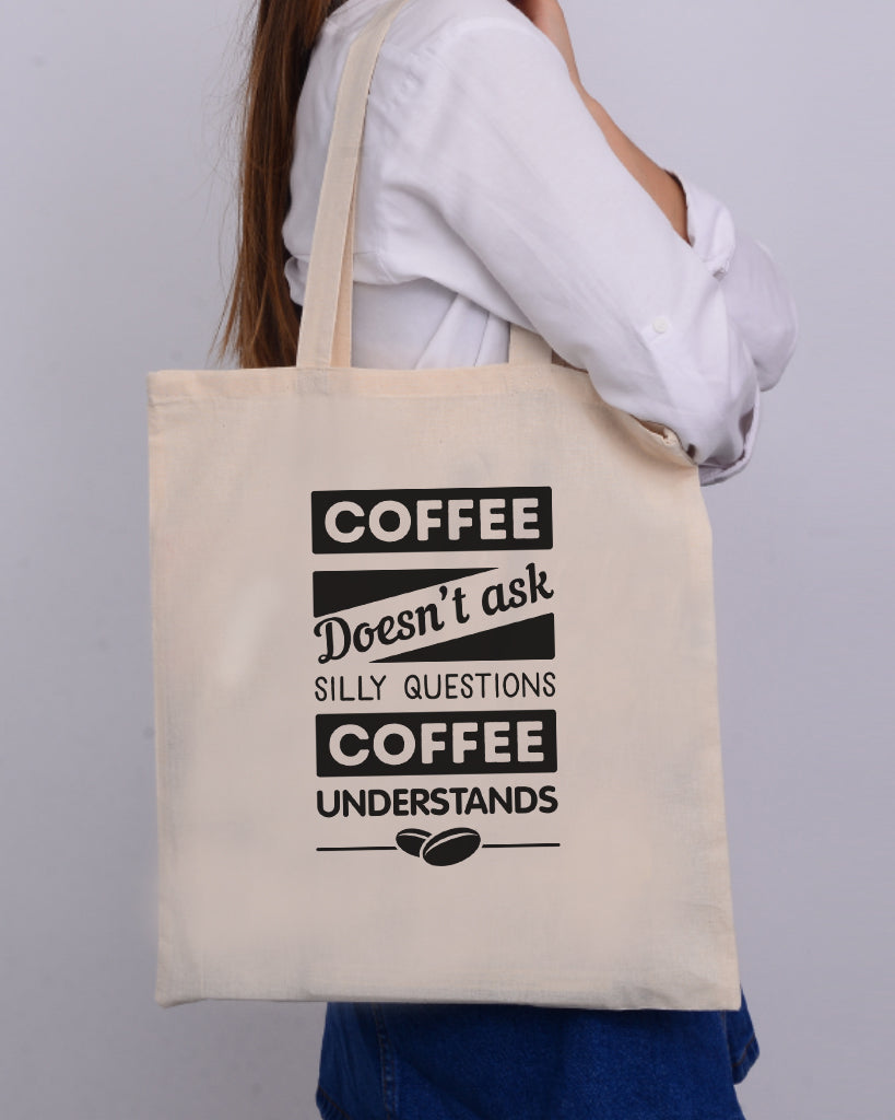 Silly Questions Design - Coffee Shop Tote Bags