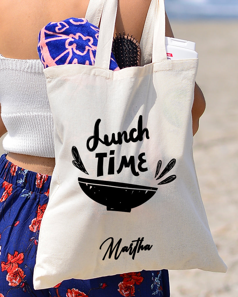 Lunch Time Design - Bakery Tote Bags