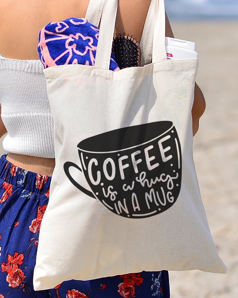 Coffee Is A Hug Design - Coffee Shop Tote Bags