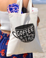Coffee Is A Hug Design - Coffee Shop Tote Bags