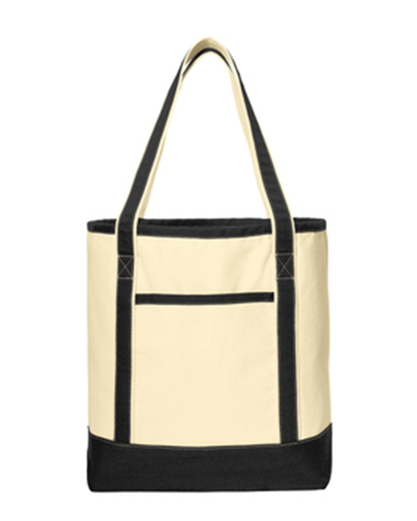 Heavy Canvas Large Two-tone Tote Bag