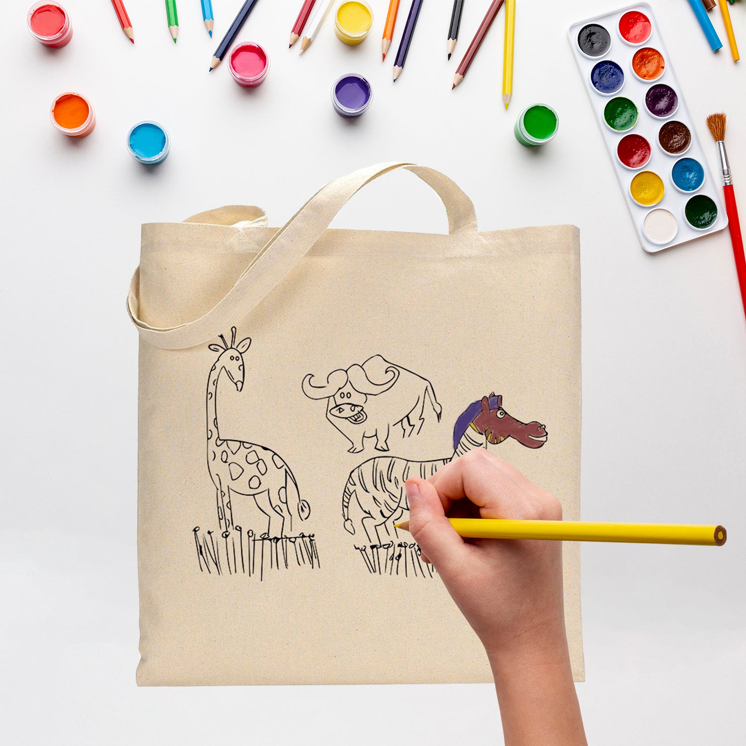 Coloring Goodie Bags with Watercolor Paint: 12 Pcs Animal Art Goodie Bags |  Cartoon Party Favor Tote Bags with Painting Brush for Kids : Amazon.in:  Toys & Games